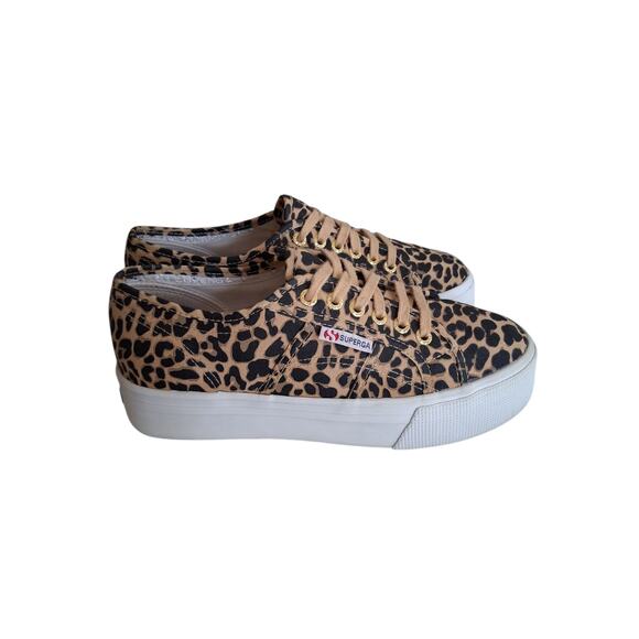 Superga Womens size 8 2790 Fantasy Cotw Leopard Platform Chunky Fashion Sneakers - Picture 10 of 11